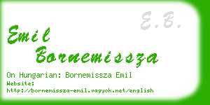 emil bornemissza business card